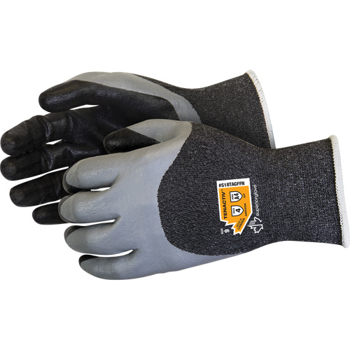 Gants &agrave; double trempage r&eacute;sistants aux coupures, Taille 5, Calibre 18, Rev&ecirc;tement Mousse de nitrile, Enveloppe en TenActiv, ASTM ANSI niveau A4 Ontario Safety Products