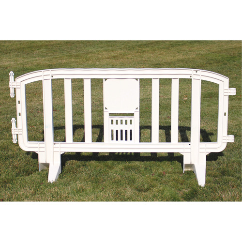 Movit Barricade, Interlocking, 78" L x 39" H, White Ontario Safety Products