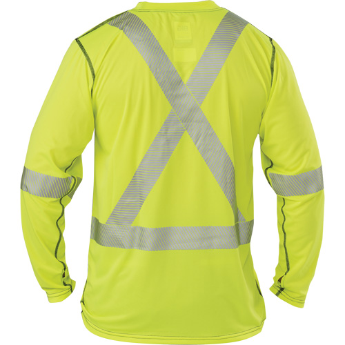 T-shirt &agrave; manches longues haute visibilit&eacute; Polartec Power Grid, Polyester, 2T-Grand, Jaune lime haute visibilit&eacute; Ontario Safety Products