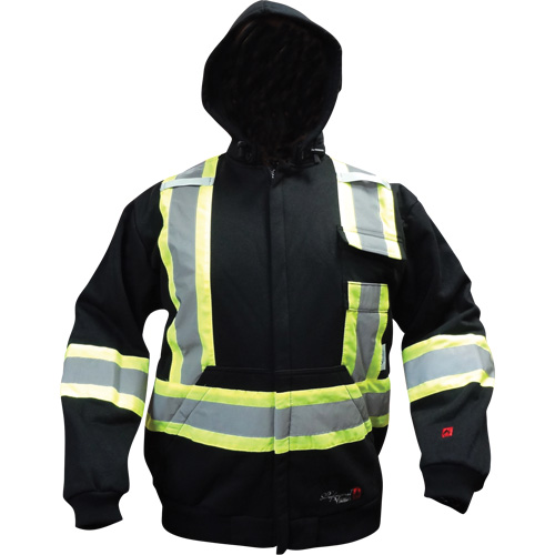 Fire Rated Hoodie, Small, Black Ontario Safety Products