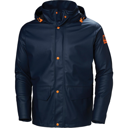 Gale Rain Jacket, Polyester/Polyurethane, X-Large, Navy Blue Ontario Safety Products