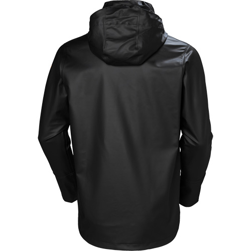 Gale Rain Jacket, Polyester/Polyurethane, 4X-Large, Black Ontario Safety Products