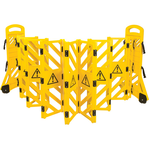 Barri&egrave;re mobile portative, 40" h x 13' lo, Jaune Ontario Safety Products