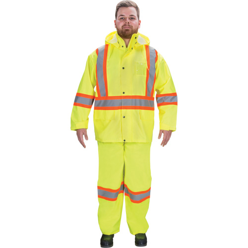 RZ1000 Rain Suit, Polyester, Medium, High Visibility Lime-Yellow Ontario Safety Products