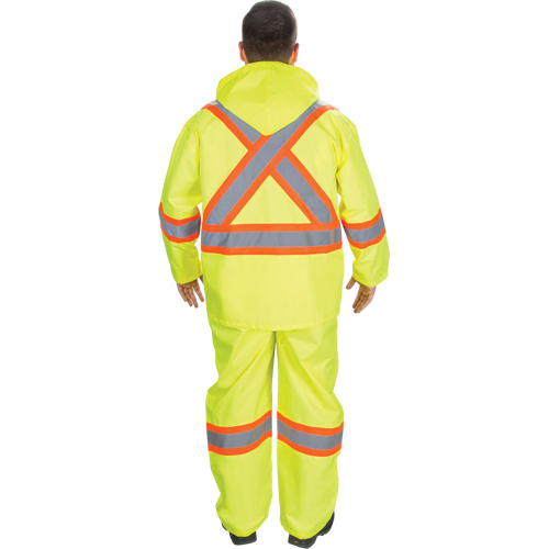 RZ1000 Rain Suit, Polyester, Medium, High Visibility Lime-Yellow Ontario Safety Products