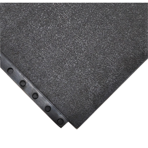 24/Seven&reg; Locksafe&reg; Anti-Fatigue Mat, Smooth, 3' x 3' x 5/8", Black, Nitrile Ontario Safety Products