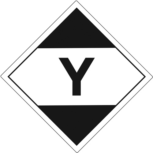 &eacute;tiquettes de quantit&eacute; limit&eacute;e pour transport a&eacute;rien Y, 4" lo x 4" la, Noir sur blanc Ontario Safety Products