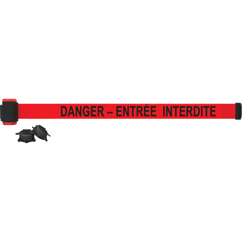 Wall Mount Barrier, Plastic, Magnetic Mount, 7', Red Tape Ontario Safety Products