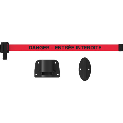 Plus Wall Mount Barrier System, Plastic, Screw Mount, 15', Red Tape Ontario Safety Products