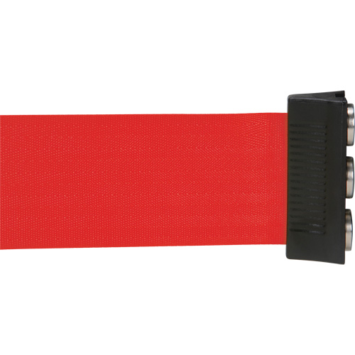Barri&egrave;re &agrave; fixation murale avec ruban magn&eacute;tique, Acier, Fixation par vis, 12', Ruban Rouge Ontario Safety Products