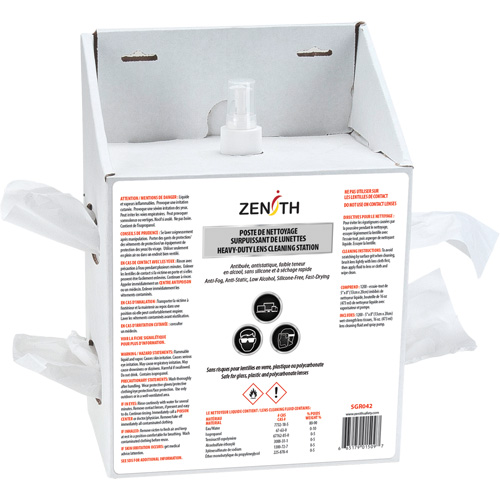 Disposable Premium Lens Cleaning Station, Cardboard, 8" L x 5" D x 12.5" H Ontario Safety Products