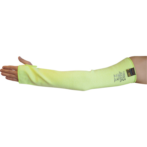 Manche r&eacute;sistant aux coupures avec trou pour les pouces, Taeki 5, 22", ASTM ANSI niveau A4/EN 388 niveau 5, Jaune haute visibilit&eacute; Ontario Safety Products