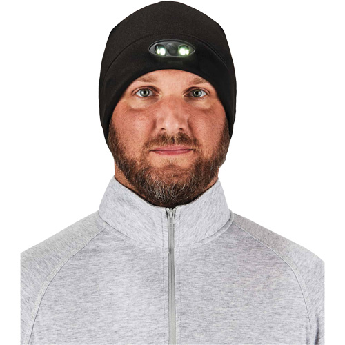 N-Ferno&reg; Skull Cap Beanie Hat with LED Lights, One Size, Orange Ontario Safety Products