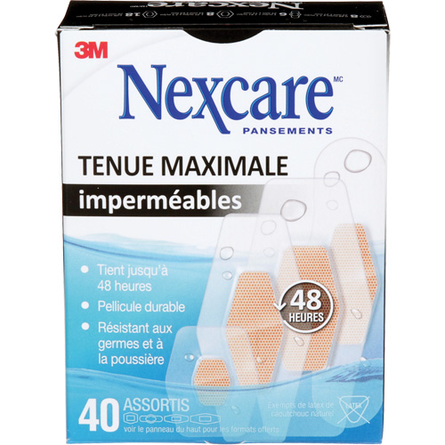 Nexcare Max-Hold Waterproof Bandages, Assorted, Plastic, Sterile Ontario Safety Products