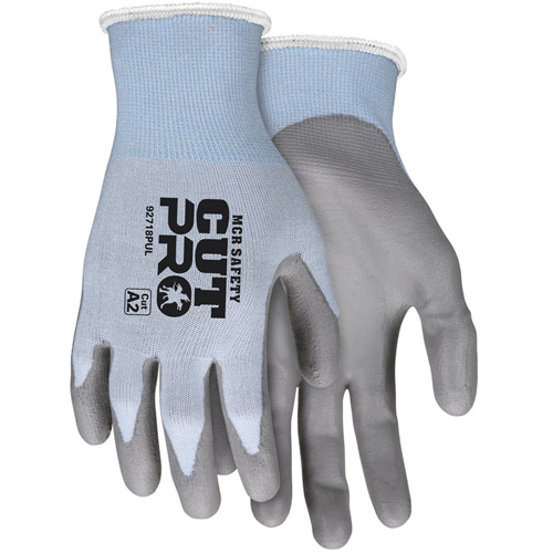 Safety Cut Pro Cut Resistant Gloves, Size Large, 18 Gauge, Polyurethane Coated, HPPE Shell, ASTM ANSI Level A2 Ontario Safety Products