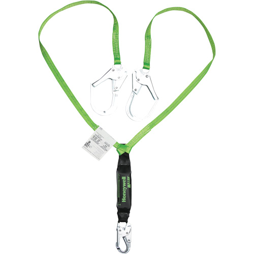 Miller&reg; HP Shock-Absorbing Lanyard, 6', Scaffold Hook Center, Locking Snap Hook Leg Ends, Polyester Ontario Safety Products