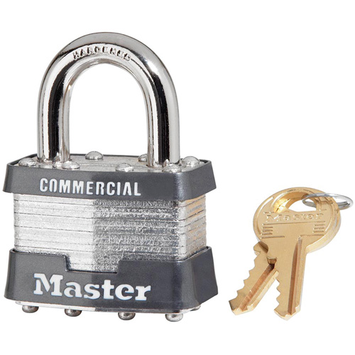 Laminated Padlock, Silver, Keyed Alike, Laminated Steel, 1-3/4" Width Ontario Safety Products