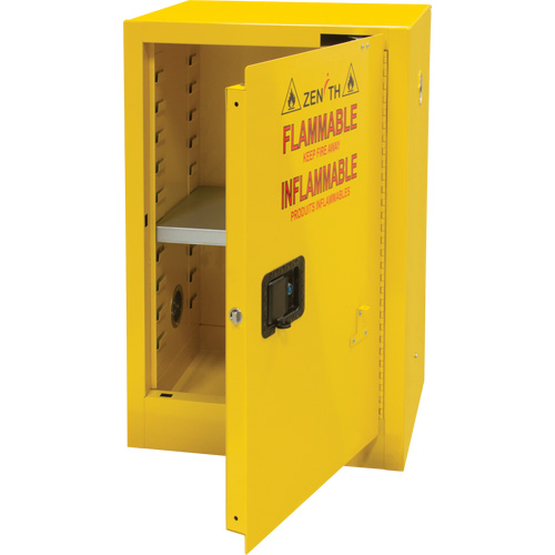 Flammable Storage Cabinet, 12 gal., 1 Door, 23" W x 35" H x 18" D Ontario Safety Products