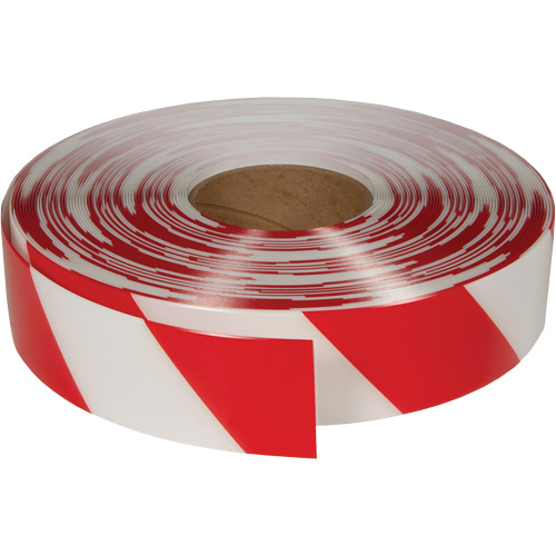 Ruban de marquage tr&egrave;s r&eacute;sistant pour plancher ArmorStripe, 2" x 100', PVC, Rouge et blanc Ontario Safety Products