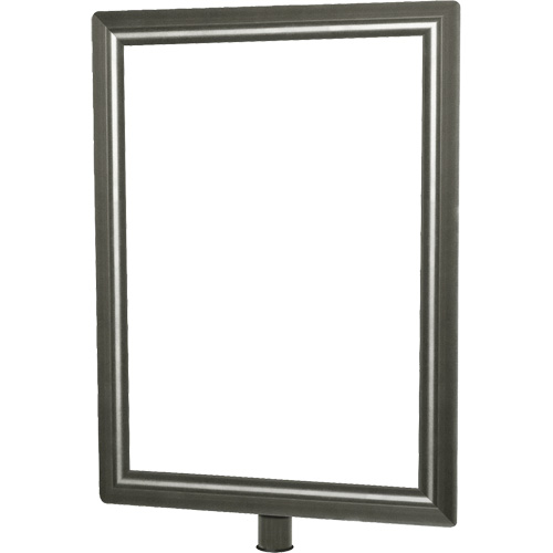 Heavy-Duty Vertical Sign Holder for Classic Posts, Satin Chrome Ontario Safety Products