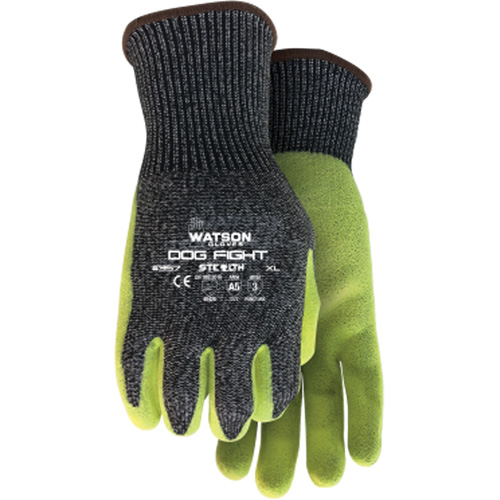 Gants r&eacute;sistant &agrave; la coupe Stealth Dog Fight, Taille Moyen, Rev&ecirc;tement Nitrile, Enveloppe en Fibre de verre/PEHP/Nylon/Acier inoxydable, ASTM ANSI niveau A5 Ontario Safety Products