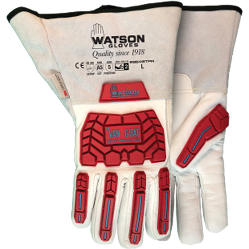 9549TPR Van Goat Gloves, Medium, Goatskin Palm, Gauntlet Cuff Ontario Safety Products