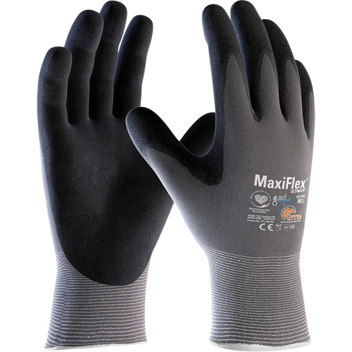 Gants enduits ATG MaxiFlex Ultimate AD-APT, Petit, R&ecirc;vetement Mousse de nitrile, Calibre 15, Enveloppe en Nylon/Spand Ontario Safety Products