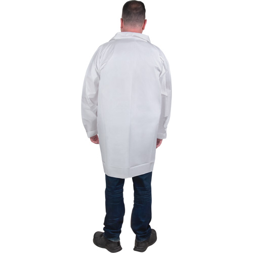 Sarraus de laboratoire de protection, Microporeux, Blanc, Moyen Ontario Safety Products