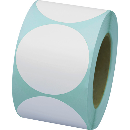Pastilles de marquage color&eacute;es, Cercle, 3" lo x 3" la, Blanc, Vinyle Ontario Safety Products