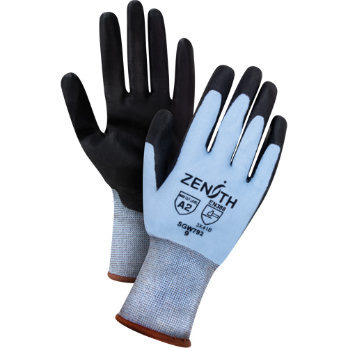 Gants r&eacute;sistants &agrave; la coupe &agrave; dext&eacute;rit&eacute; ultime, Taille Moyen, Calibre 18, Rev&ecirc;tement Polyur&eacute;thane, Enveloppe en PEHP, ASTM ANSI niveau A2/EN 388 niveau B Ontario Safety Products