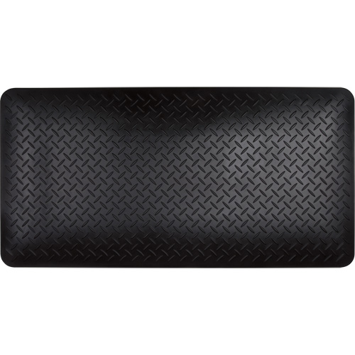 Anti-Fatigue Matting, Diamond, 1-2/3' x 3-1/4' x 3/4", Black, Polyurethane Ontario Safety Products