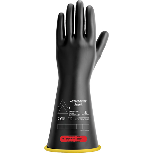 Gants isolants en caoutchouc naturel, ASTM classe 0, Taille 7, 14" lo Ontario Safety Products