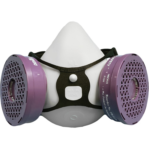 Ensemble de respirateur &agrave; demi-masque P100 Comfort-Air 400Nx noir sans soupape d'expiration, &eacute;lastom&egrave;re/Caoutchouc, Petit/Moyen Ontario Safety Products