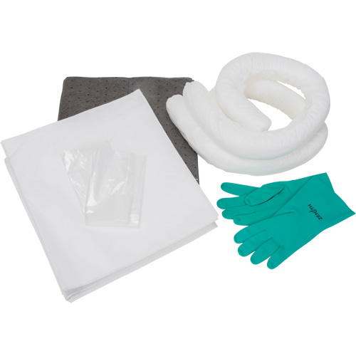 Trousse d'&eacute;quipement de lutte contre les d&eacute;versements, Huile seulement/Universel, Sac, Absorbance de 10 gal. US Ontario Safety Products