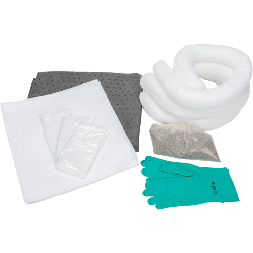 Trousse d'&eacute;quipement de lutte contre les d&eacute;versements, Huile seulement/Universel, Sac, Absorbance de 10 gal. US Ontario Safety Products