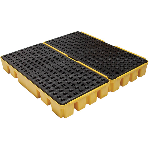 Palette &agrave; profil bas pour contr&ocirc;le des d&eacute;versements, Capacit&eacute; de d&eacute;versement 51 gal. US, 49" x 48" x 6,5" Ontario Safety Products