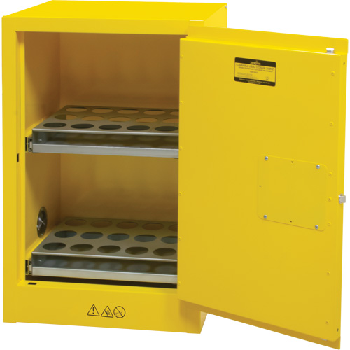 Flammable Aerosol Storage Cabinet, 12 gal., 1 Door, 23" W x 35" H x 18" D Ontario Safety Products