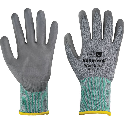 WorkEasy Cut Protective Gloves, Size 6/X-Small, 13 Gauge, Polyurethane Coated, HPPE/Glass Fibre Shell, ASTM ANSI Level A3/EN 388 Level C Ontario Safety Products