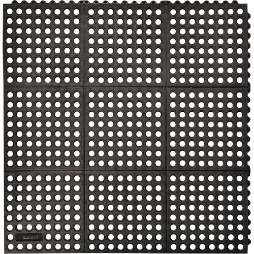 Tapis antifatigue &agrave; imbrication Cushion-Ease 550, &agrave; fentes, 3' x 3' x 3/4", Noir, Caoutchouc Ontario Safety Products