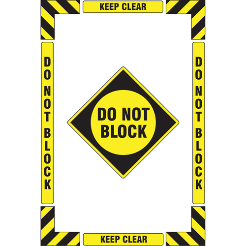 "Keep Clear Do Not Block" Floor Marking Kit, Adhesive, English with Pictogram Ontario Safety Products