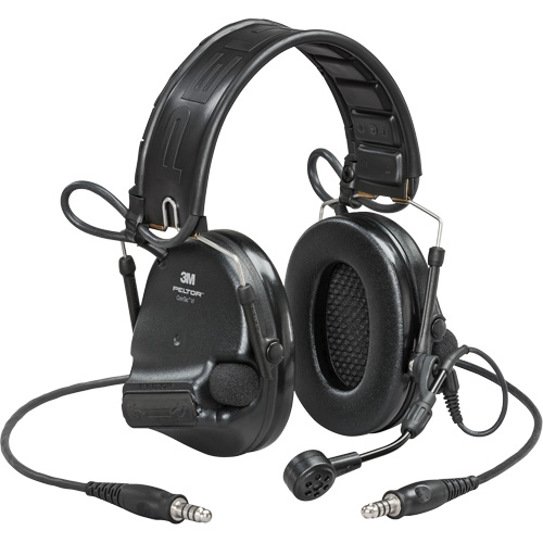 Casque VI NIB avec deux fils de sortie et rail arc Peltor ComTac, Style Bandeau, 23 dB Ontario Safety Products
