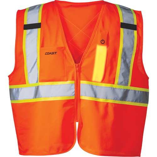 Veste de s&eacute;curit&eacute; SV350 X-Back avec lampe, Orange haute visibilit&eacute;, Petit, Polyester Ontario Safety Products