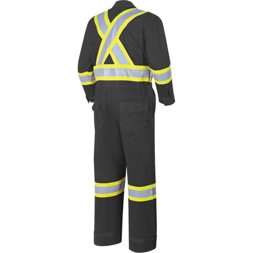 7702BK FR-Tech&reg; 88/12 FR Arc Rated Coveralls, Size 36, Black, 9.7 cal/cm² Ontario Safety Products