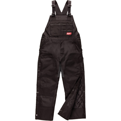 GridIron Regular Length Zip-To-Thigh Bib Overall, Men's, Large, Black Ontario Safety Products