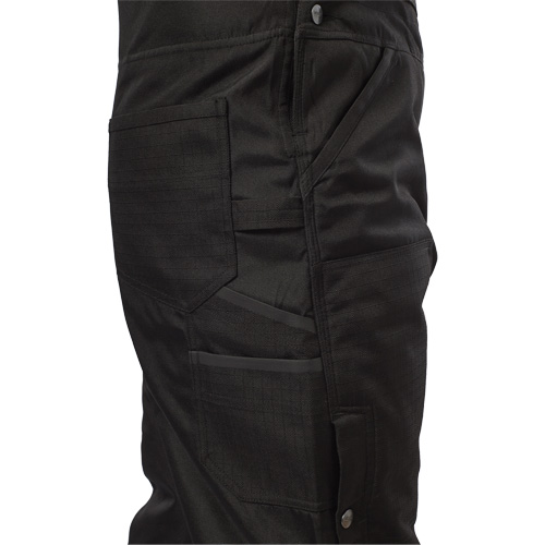 GridIron Regular Length Zip-To-Thigh Bib Overall, Men's, Large, Black Ontario Safety Products