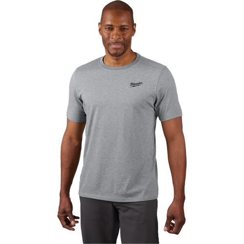 Hybrid Work Tee Shirt, Men's, Small, Grey Ontario Safety Products