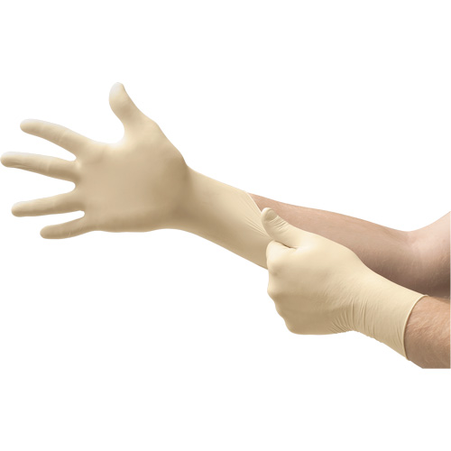 Diamond Grip Examination Gloves, X-Small, Latex, 8 mils, Powder-Free, Natural, Class 2 Ontario Safety Products