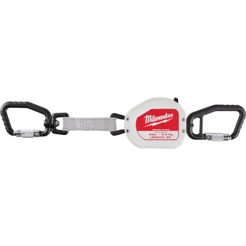 Quick-Connect Tool Lanyard, Retractable, Dual Carabiner Ontario Safety Products