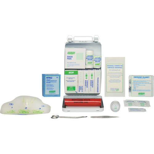 Trousse de premiers soins de base 16 unit&eacute;s, R&eacute;pond &agrave; la norme CSA Z1220-17 type 2 environnements &agrave; faible risque, Petit (2-25 travailleurs) Ontario Safety Products