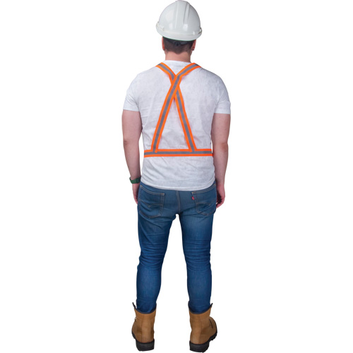 Harnais pour la circulation, Orange haute visibilit&eacute;, Couleur r&eacute;fl&eacute;chissante Argent, T-Grand Ontario Safety Products